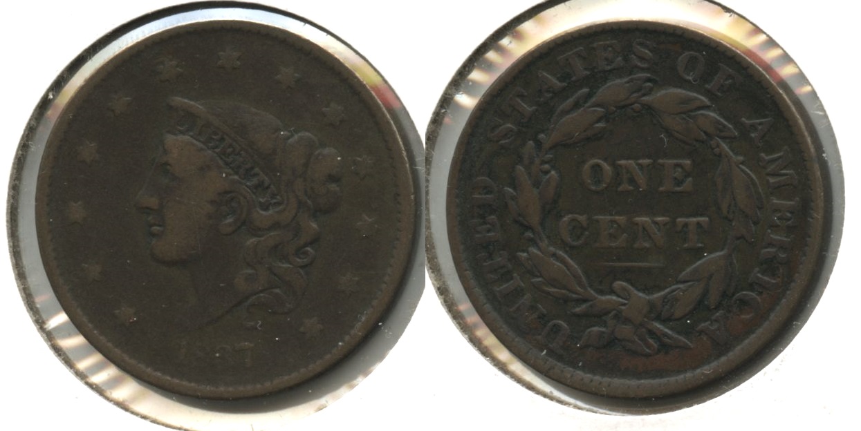 1837 Coronet Large Cent Fine-12 #j