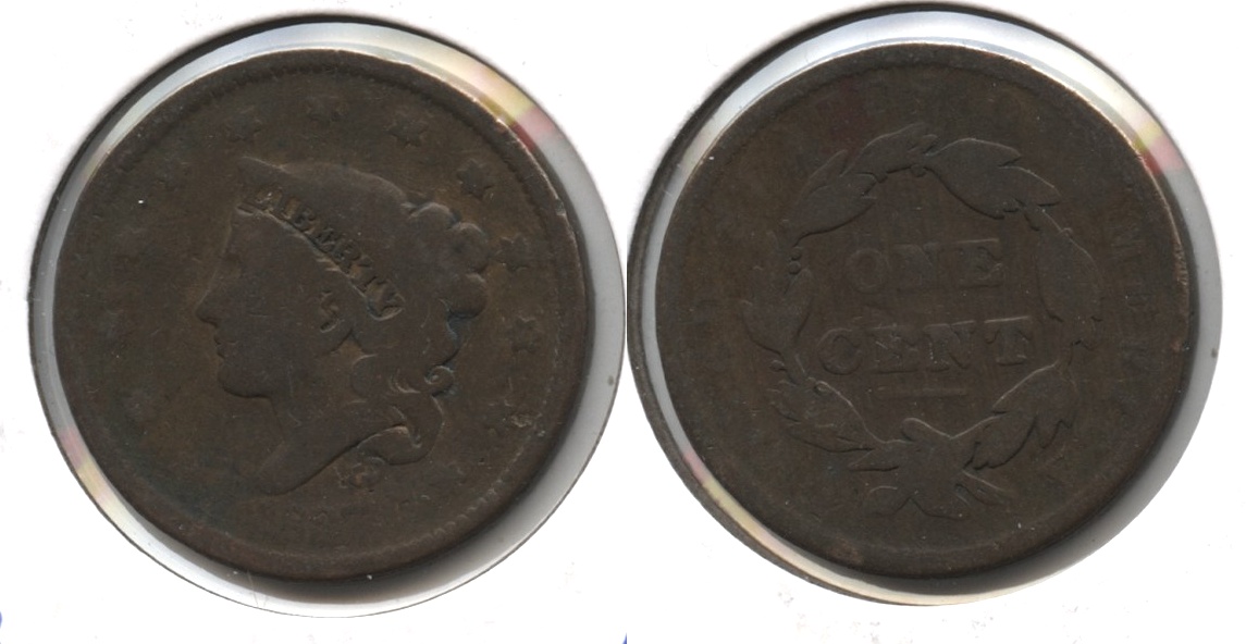 1837 Coronet Large Cent Good-4 #g