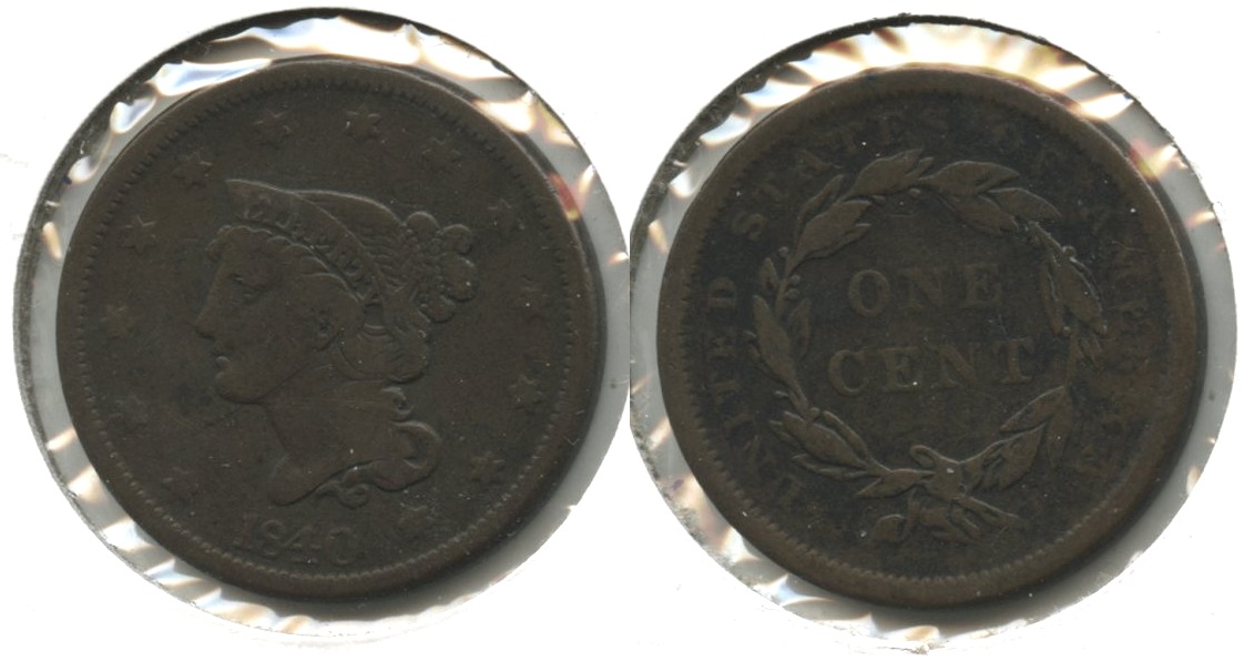1840 Large Date Large Cent VG-8 #c