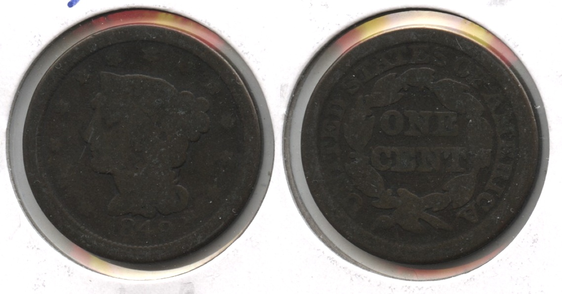 1849 Coronet Large Cent Good-4 #b