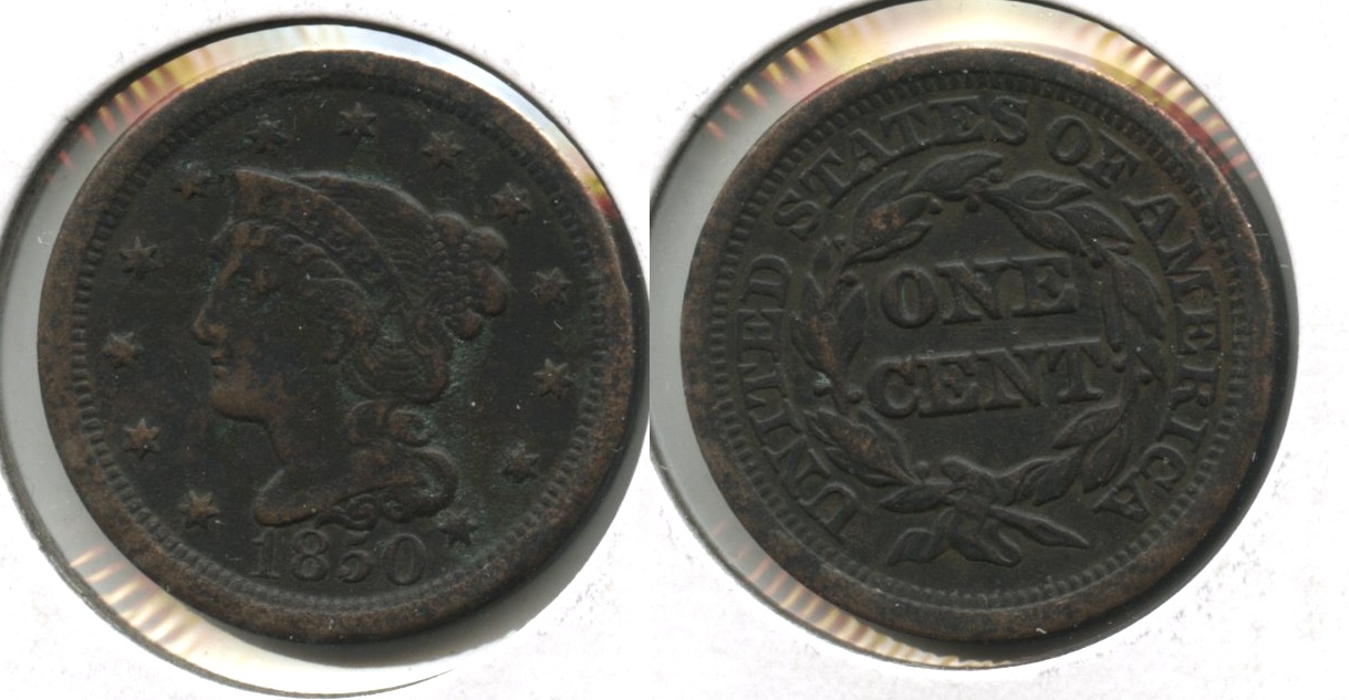 1850 Coronet Large Cent Fine-12 #w