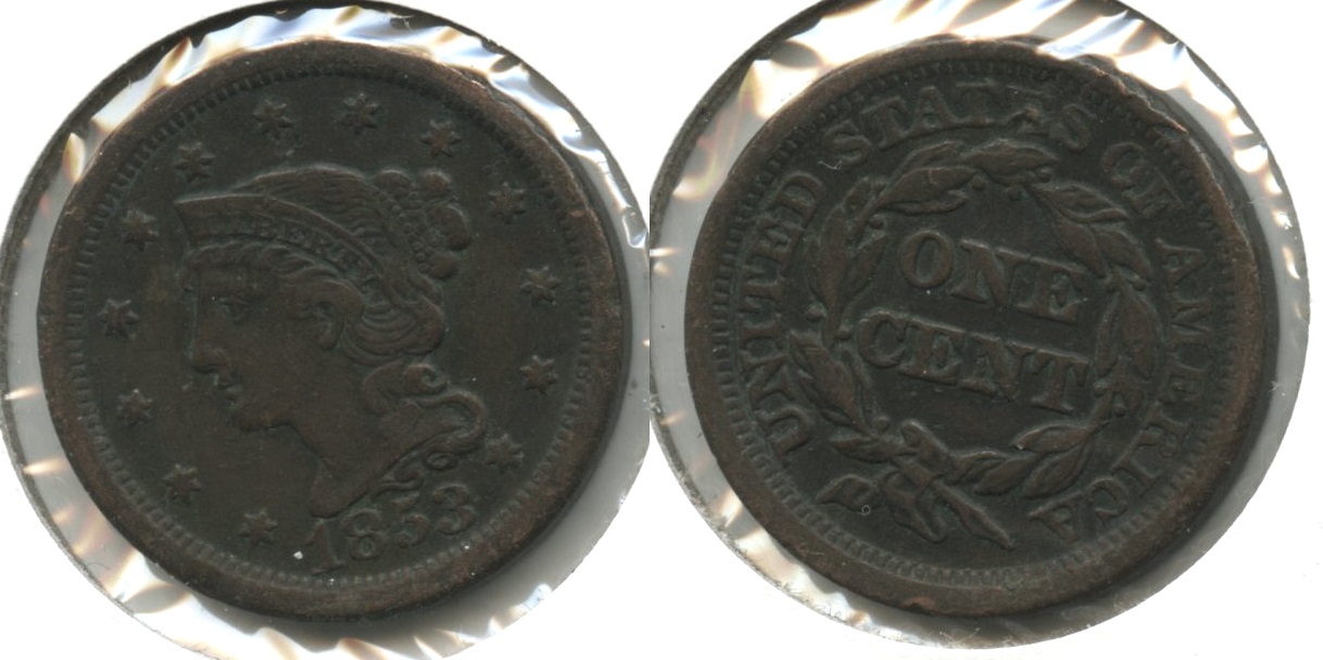1853 Coronet Large Cent VF-20 #v