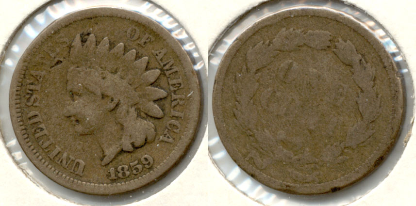 1859 Indian Head Cent Good-4 ax
