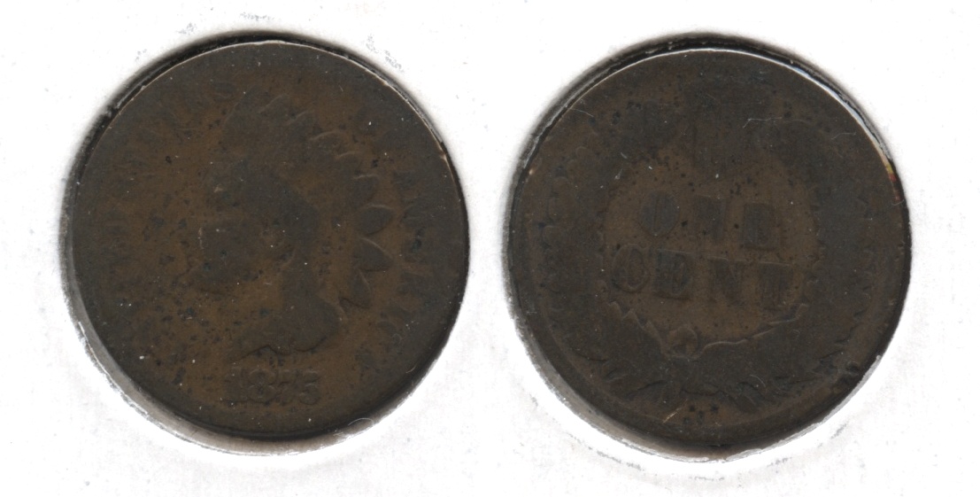 1875 Indian Head Cent Fair-2 #af