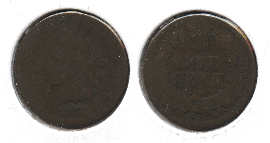 1875 Indian Head Cent Fair-2 #ax