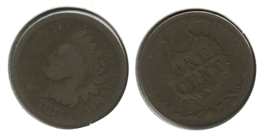 1875 Indian Head Cent Fair-2 #bg