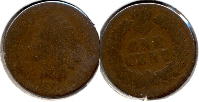 1875 Indian Head Cent Fair-2 g