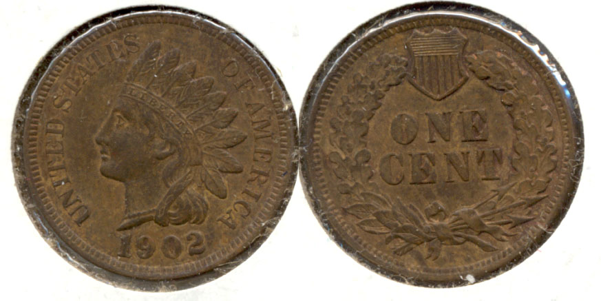 1902 Indian Head Cent AU-50