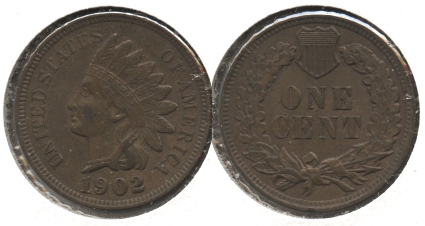 1902 Indian Head Cent AU-55 #b