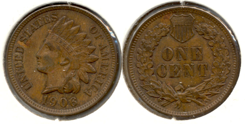 1906 Indian Head Cent AU-50 c