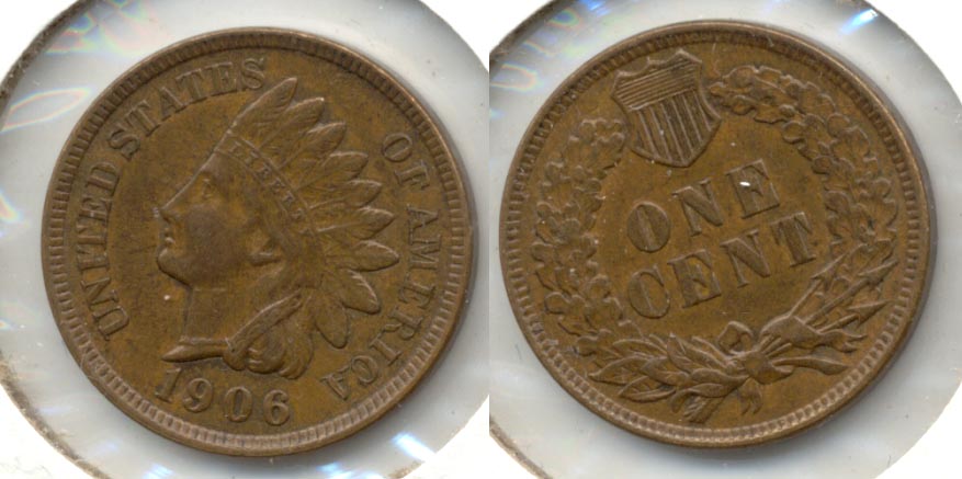 1906 Indian Head Cent AU-50 n