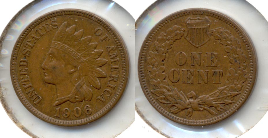 1906 Indian Head Cent AU-50 q