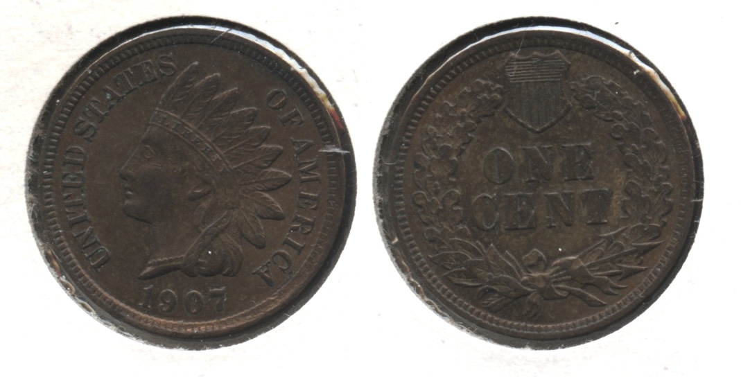 1907 Indian Head Cent AU-50 #y