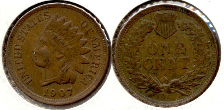 1907 Indian Head Cent AU-55 c