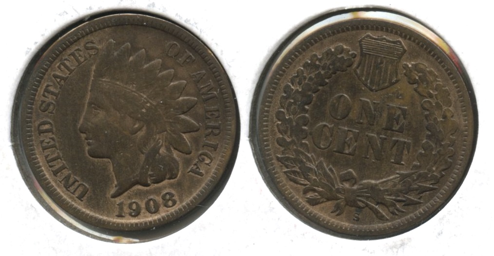 1908-S Indian Head Cent VF-20 #l