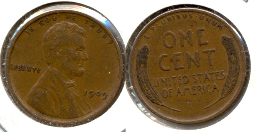 1909 Lincoln Cent AU-50 aa