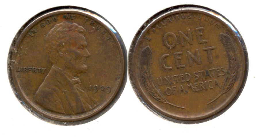 1909 Lincoln Cent AU-50 ad