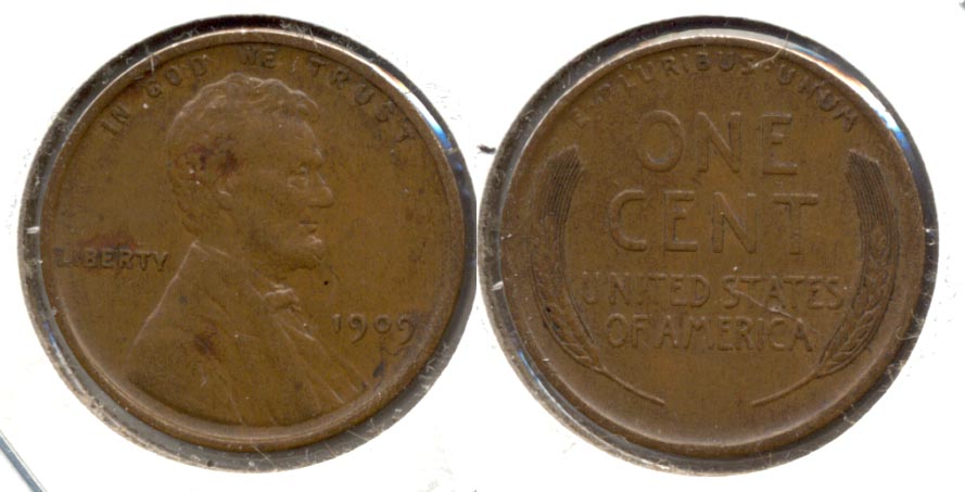 1909 Lincoln Cent AU-50 ag