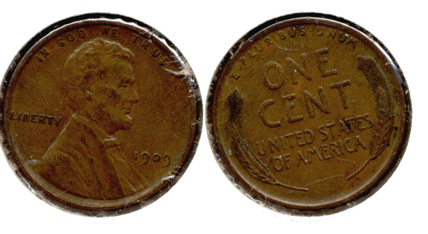 1909 Lincoln Cent AU-50 ar