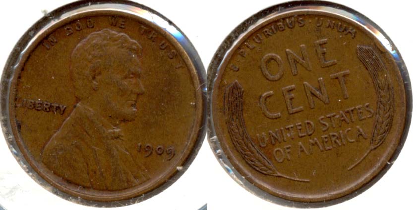 1909 Lincoln Cent AU-53 a