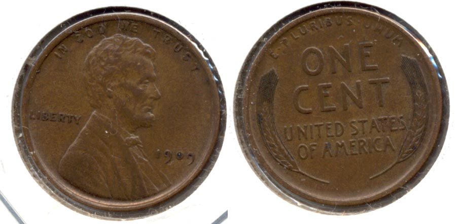 1909 Lincoln Cent AU-55 ai