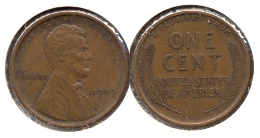 1909 Lincoln Cent AU-55 aj