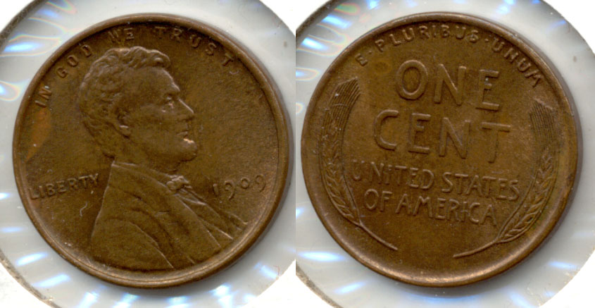 1909 Lincoln Cent AU-55 j