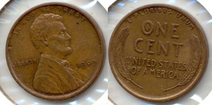 1909 Lincoln Cent AU-55 k