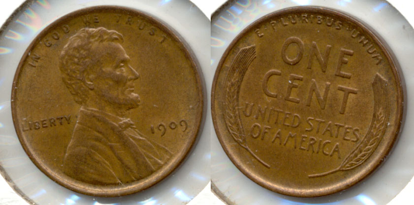 1909 Lincoln Cent AU-55 m