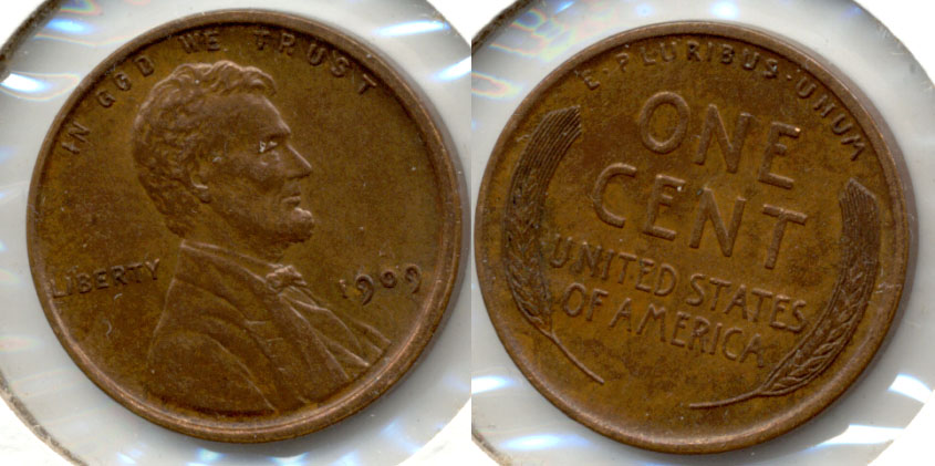 1909 Lincoln Cent AU-55 n