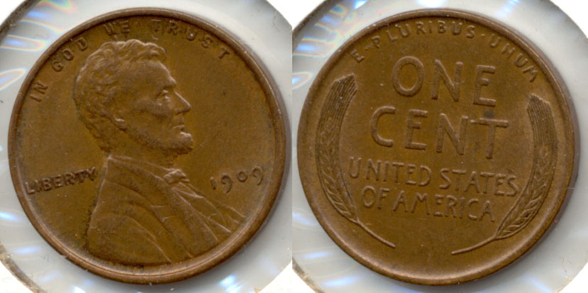 1909 Lincoln Cent AU-55 o