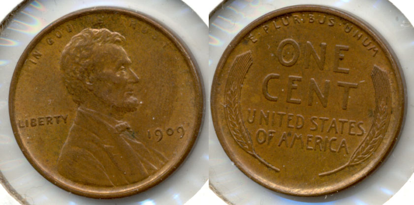 1909 Lincoln Cent AU-55 s