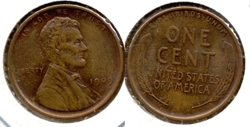 1909 Lincoln Cent MS-63 Brown b