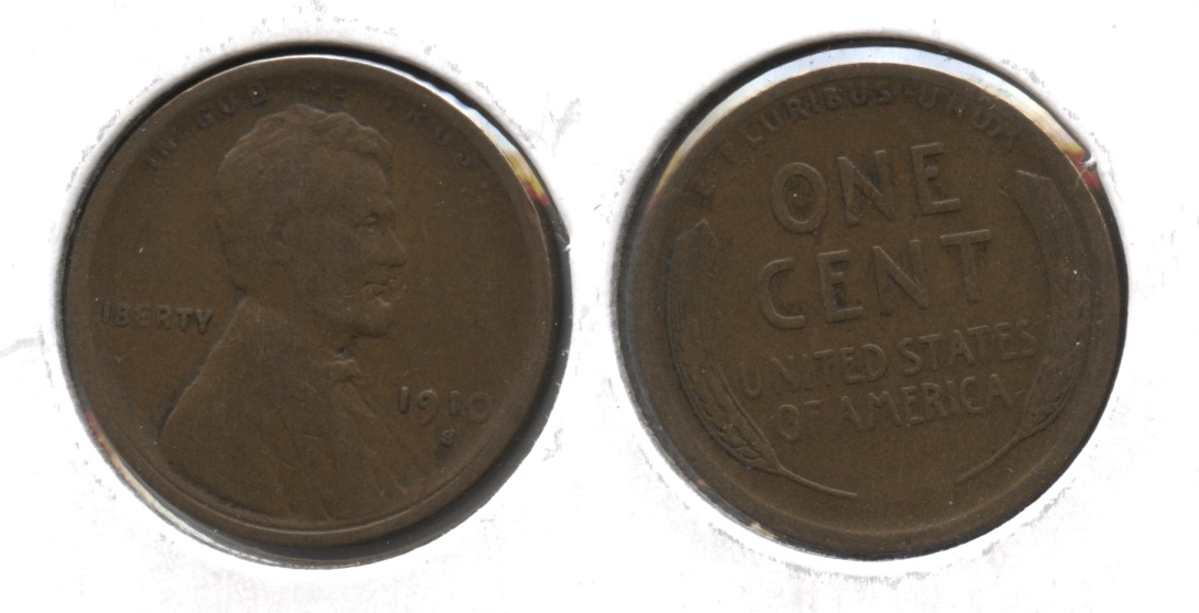 1910-S Lincoln Cent VG-8 #ab