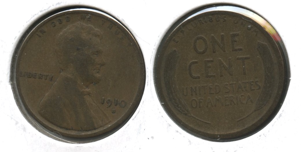 1910-S Lincoln Cent VG-8 #af