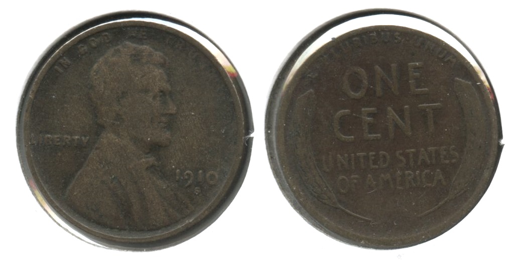 1910-S Lincoln Cent VG-8 #ak