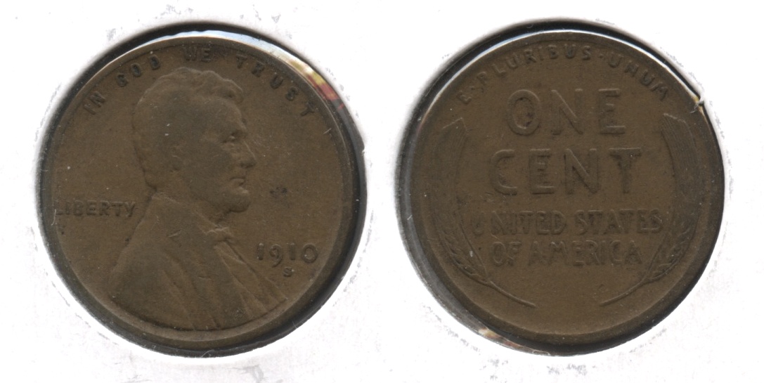 1910-S Lincoln Cent VG-8 #z