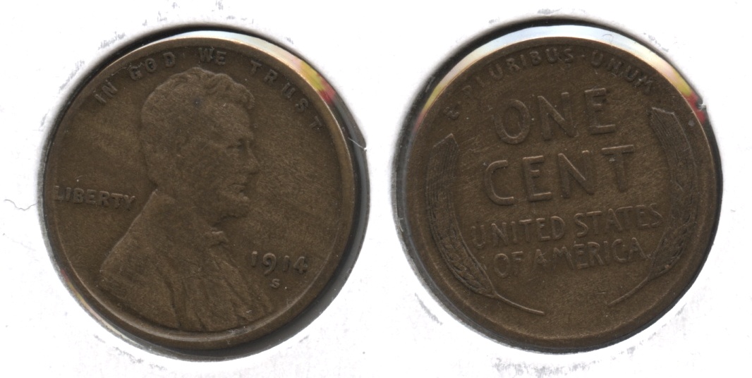 1914-S Lincoln Cent Fine-12 #s