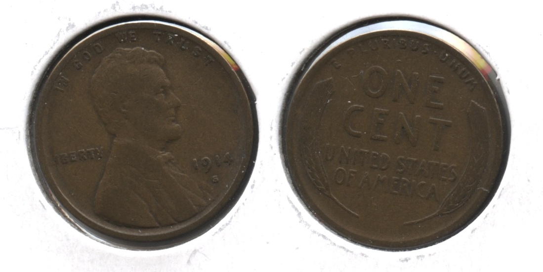 1914-S Lincoln Cent Fine-12 #u