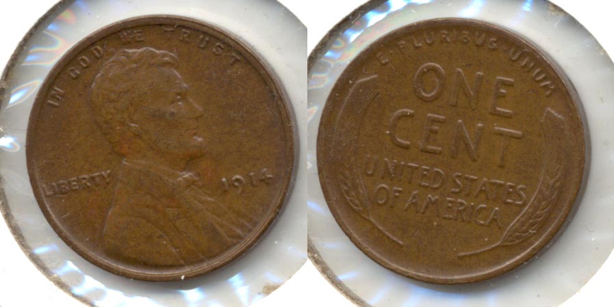 1914 Lincoln Cent AU-50 c