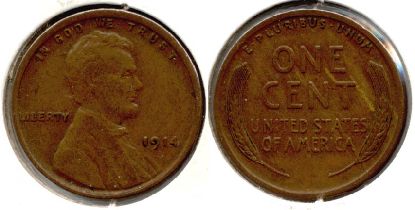 1914 Lincoln Cent EF-40 d