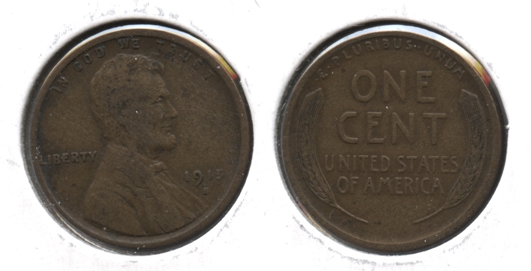 1915-S Lincoln Cent Fine-12 #u