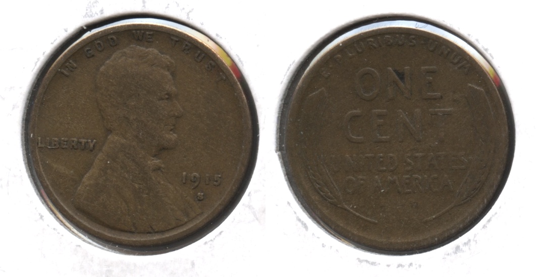 1915-S Lincoln Cent VG-8 #r