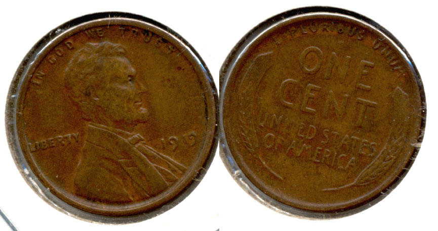1919 Lincoln Cent AU-50 d