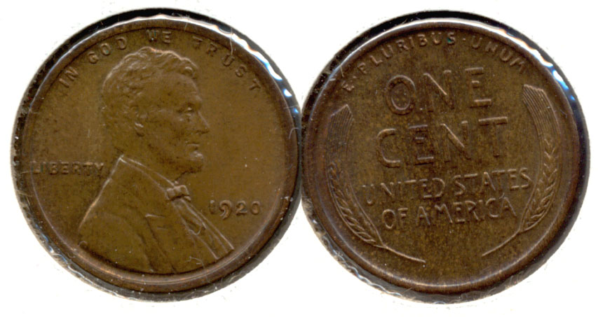 1920 Lincoln Cent AU-55 c