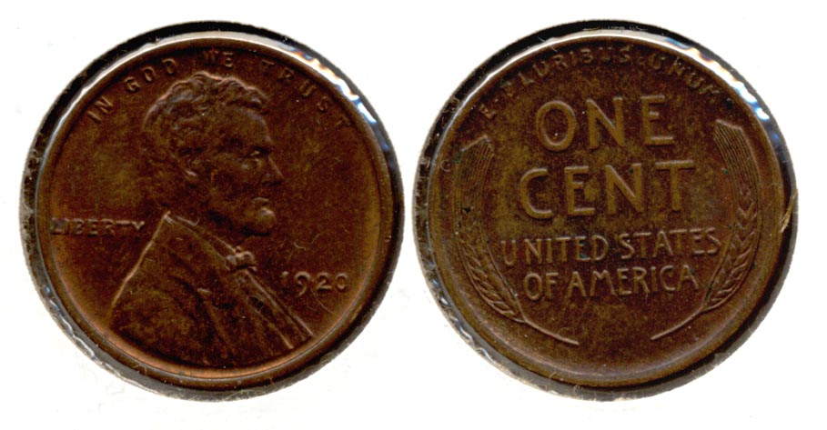 1920 Lincoln Cent AU-55 g