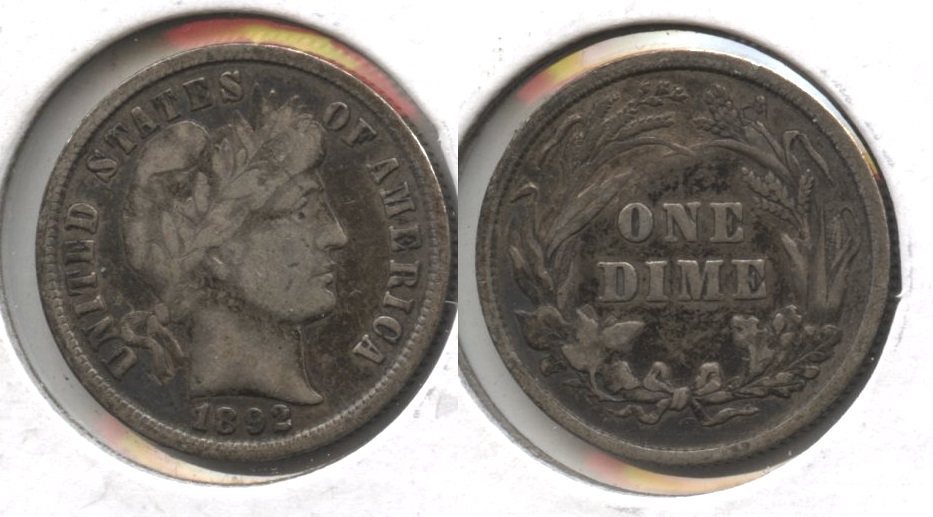 1892 Barber Dime VF-20