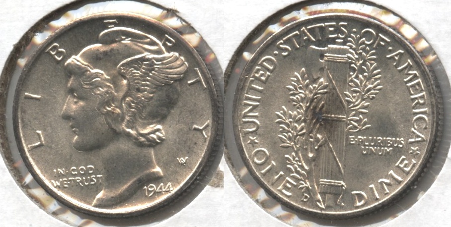1944-D Mercury Dime MS-60 #y