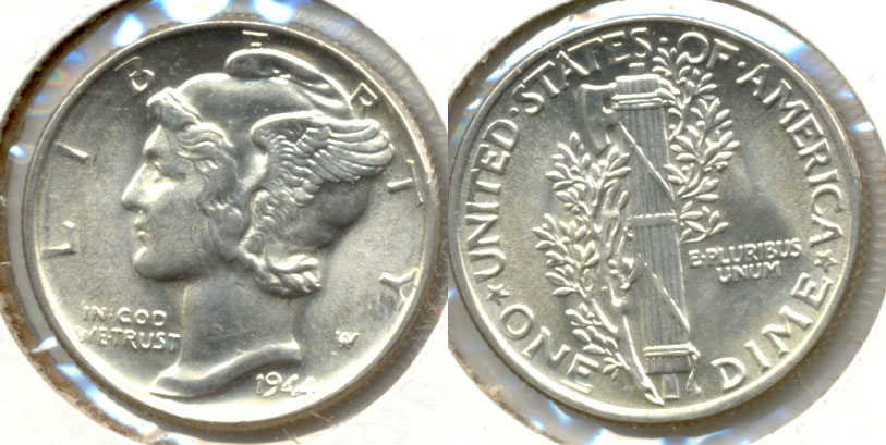 1944 Mercury Dime MS-63 w