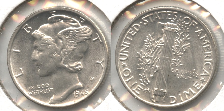 1945 Mercury Dime MS-60 #l